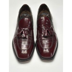 Men's Nettleton‎ Burgundy Leather Tassel Loafers Dress Shoes Classic 11 D